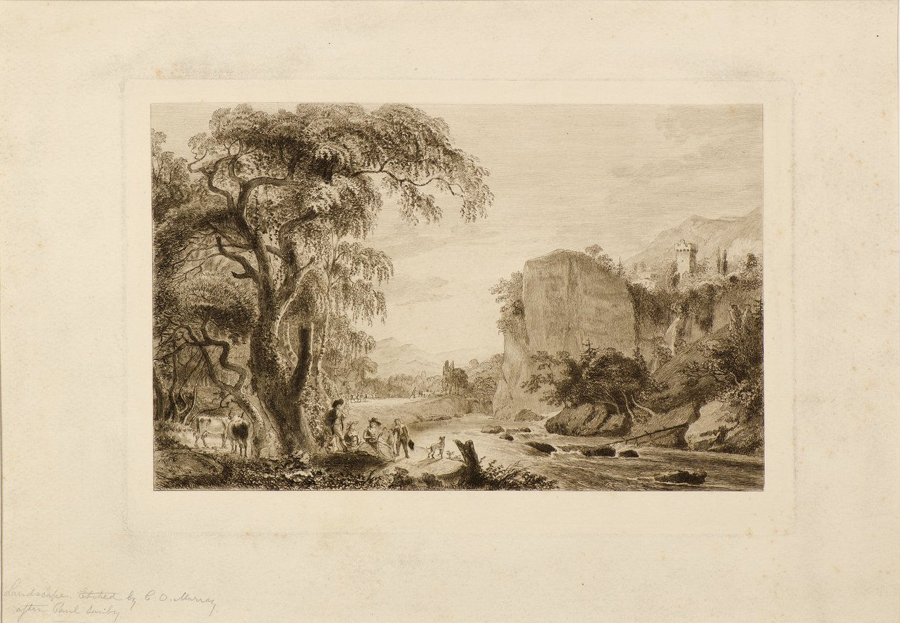 Manzara (gravür) by Charles Oliver Murray