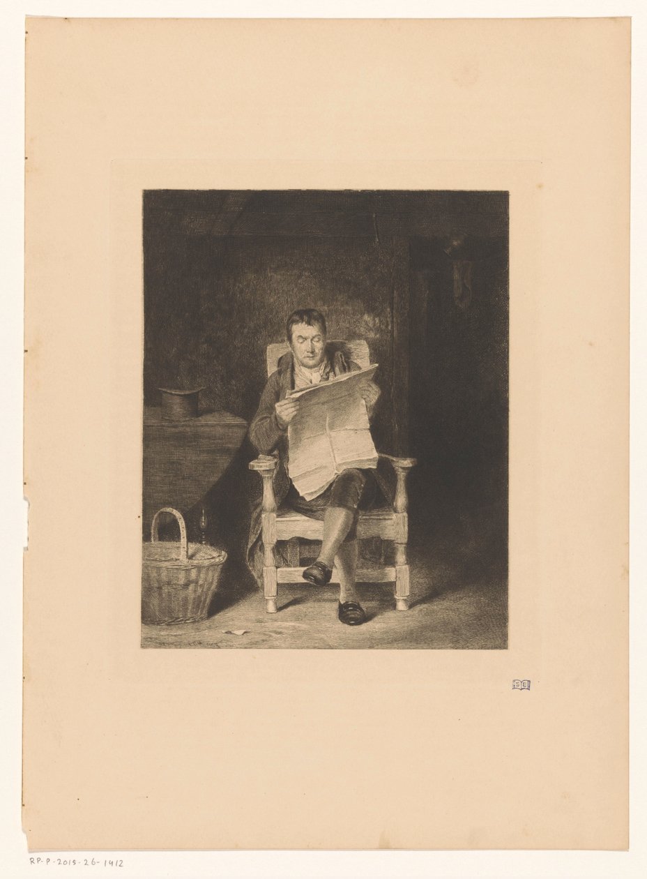 Adam gazete okur by Charles Oliver Murray