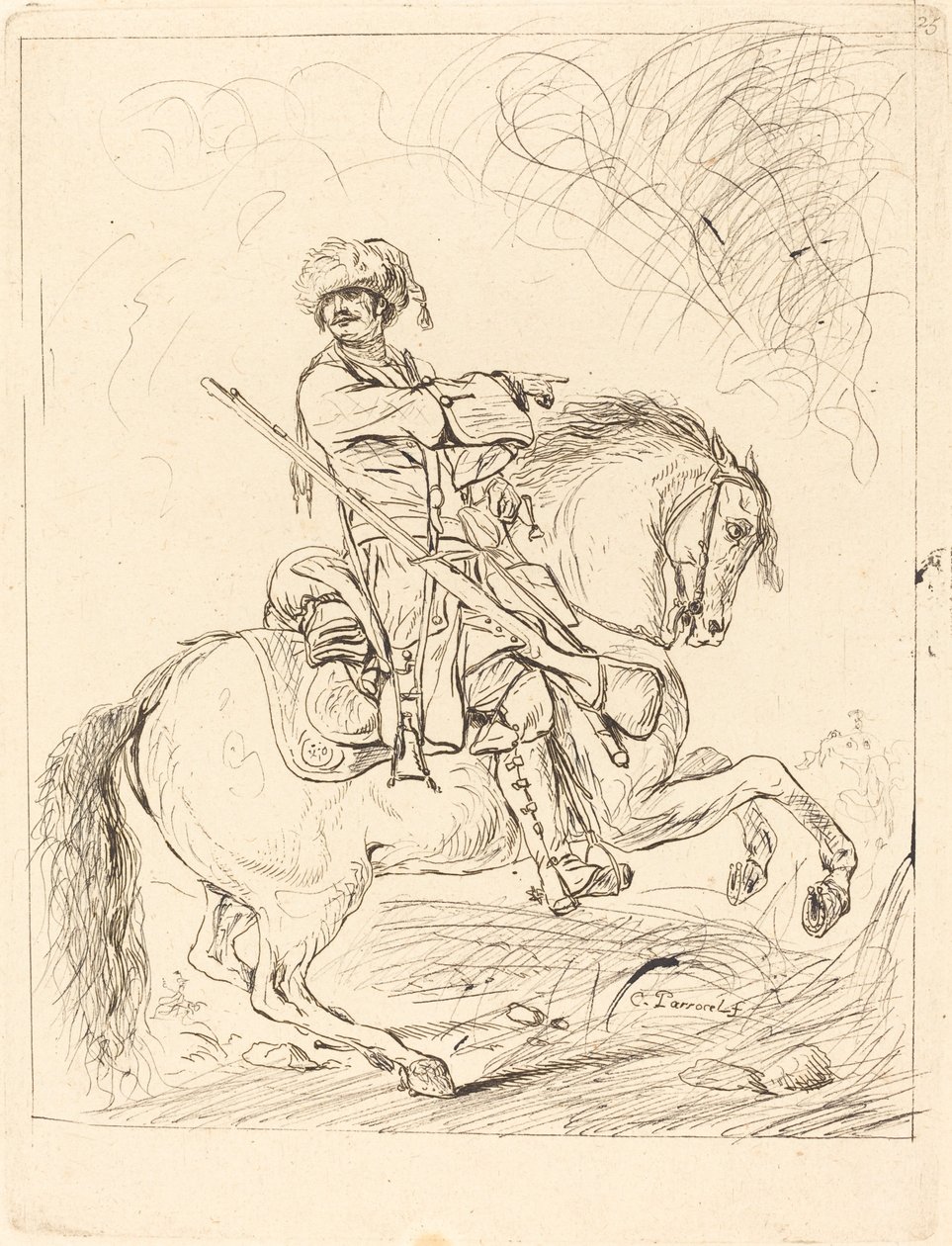 At Sırtında Bir Ejderha by Charles Parrocel