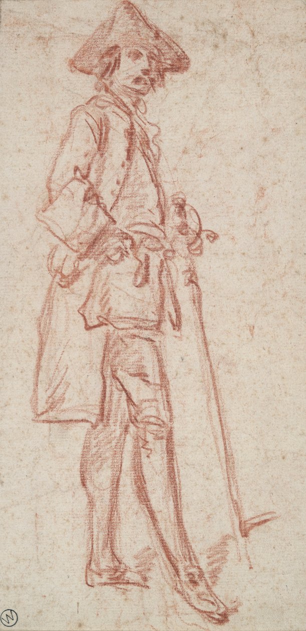 Adam ayakta, bir kılıç tutan by Charles Parrocel