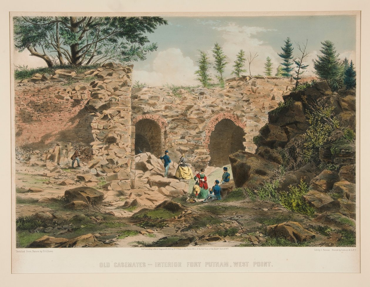 Eski Casemates - iç Fort Putnam, West Point by Charles Parsons