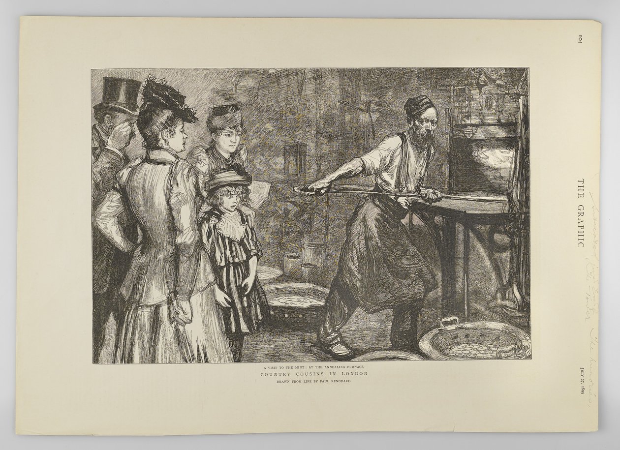 Tower Hill'deki tavlama fırını, The Graphic'ten, 1895 by Charles Paul Renouard