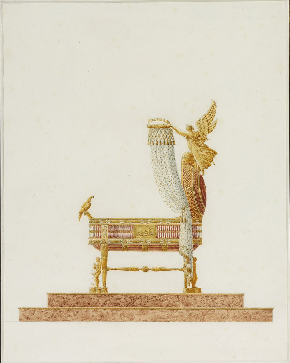 Majesteleri Roma Kralı için Beşik Tasarımı, 1811 by Charles Percier
