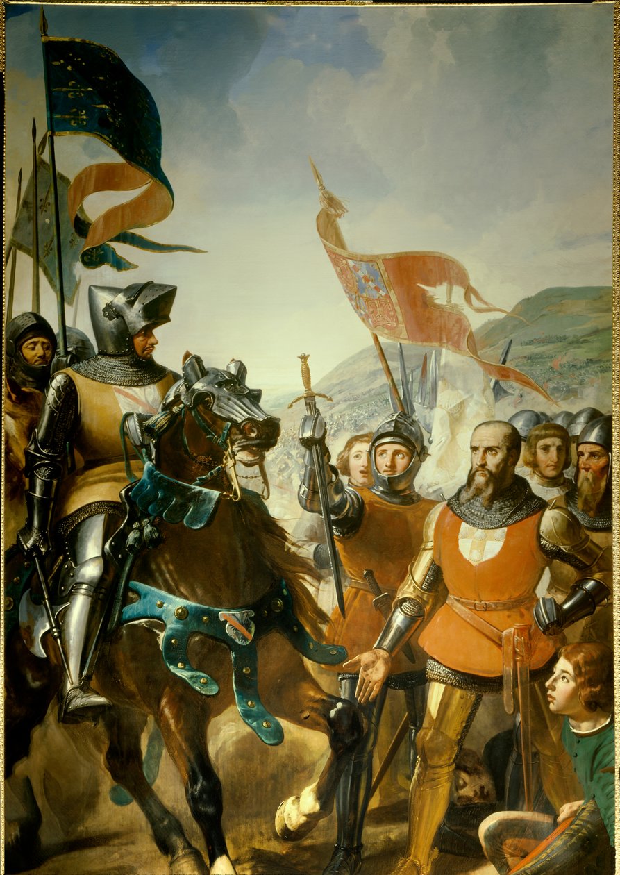 Yüz Yıl Savaşı (1337-1453): Bernard du Guesclin (1320-1380) tarafından Navarre kralının birlikleri üzerinde kazanılan Evreux yakınlarındaki Cocherel Savaşı