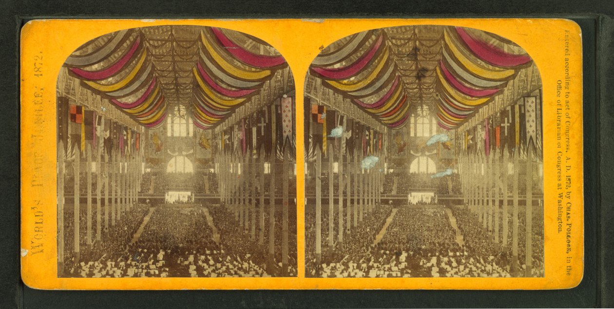 Dünyanın Barış Jübilesi veya Boston Coliseum, 1872 by Charles Pollock