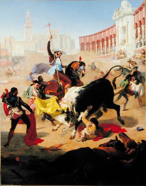 Boğa güreşi, 1846 by Charles Porion