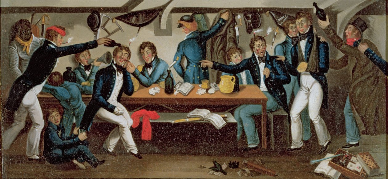 Asteğmenlerin Rıhtımı, c.1820 (tuval üzerine yağlıboya) (bkz. 216825) by Charles Random DeBerenger