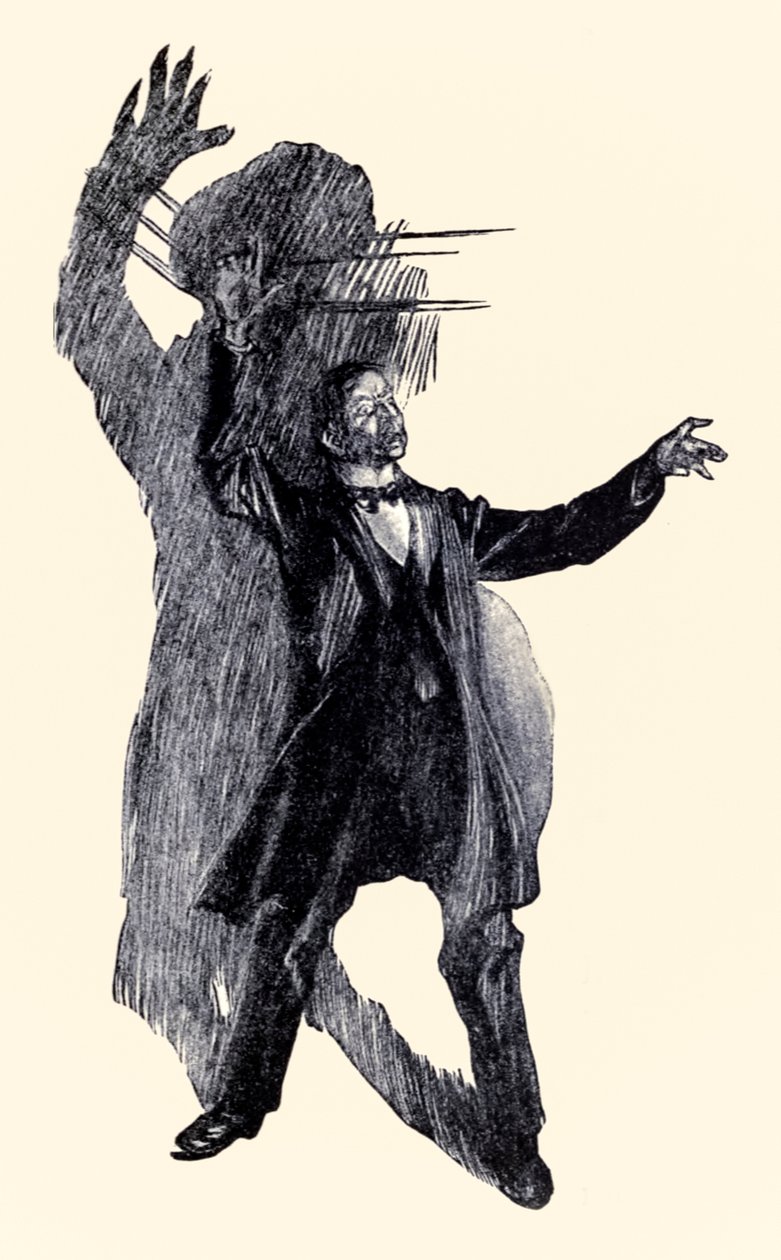 Charles Raymond Macauley (1871-1934) tarafından resmedilen Robert Louis Stevenson (1850-1894) tarafından Dr Jekyll ve Bay Hyde
