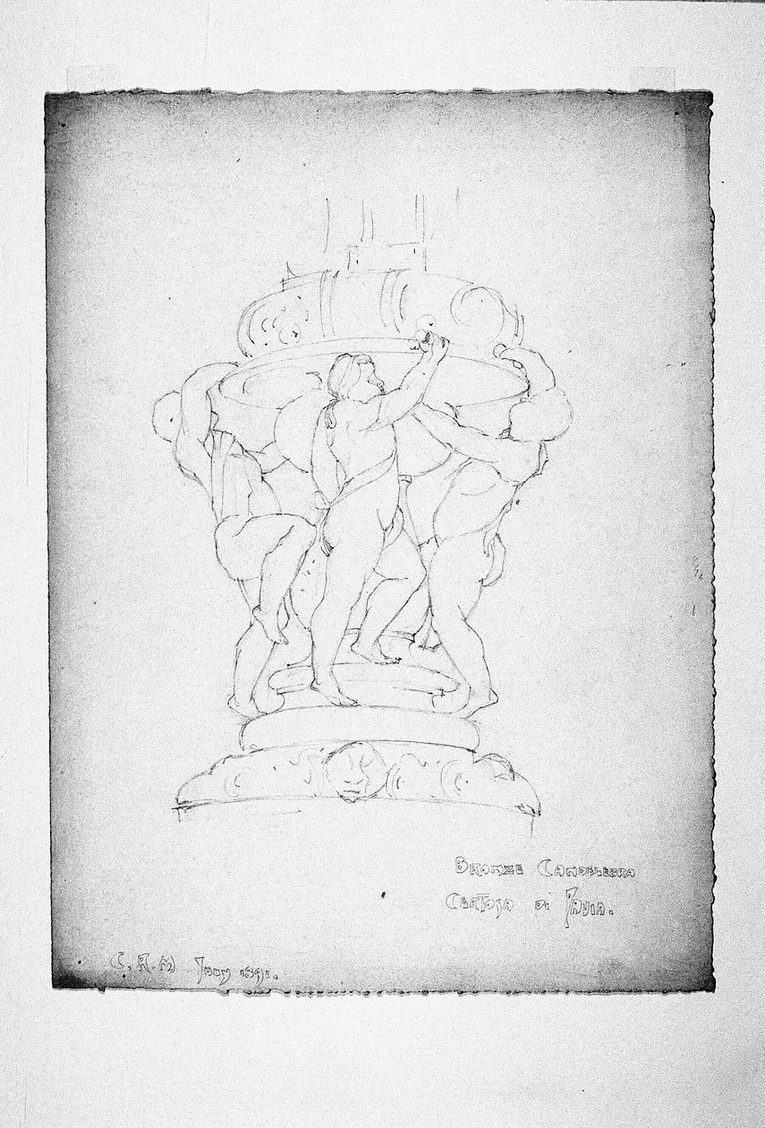 Bronz Şamdan, Certosa di Pavia by Charles Rennie Mackintosh