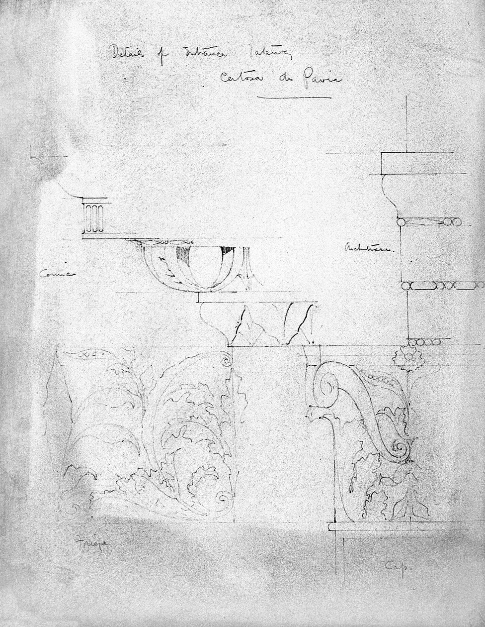 Giriş Geçidinin Detayları, Certosa di Pavia, 1891 by Charles Rennie Mackintosh