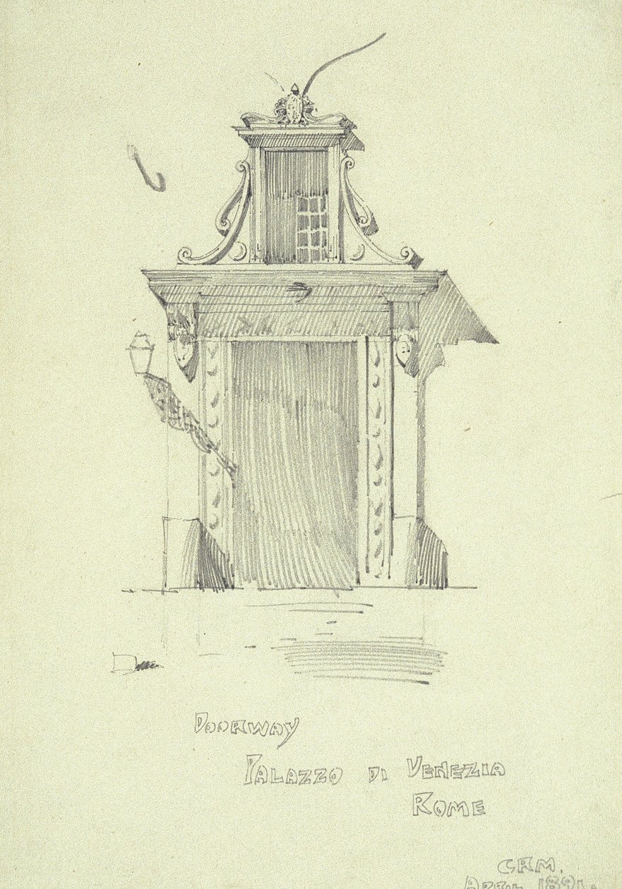 Kapı, Palazzo di Venezia, Roma by Charles Rennie Mackintosh