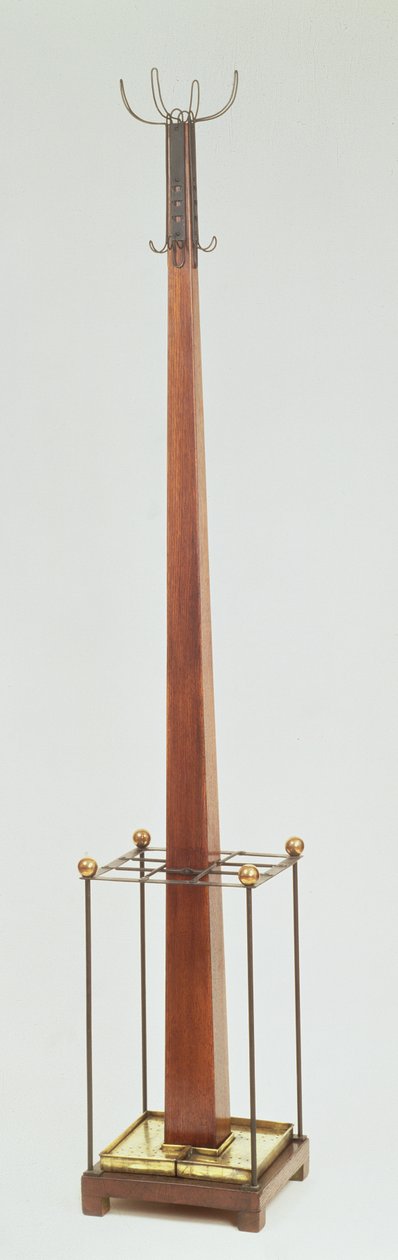 Beyaz Yemek Odası için şapka, palto ve şemsiyelik, Ingram Street Tearooms, 1905 by Charles Rennie Mackintosh