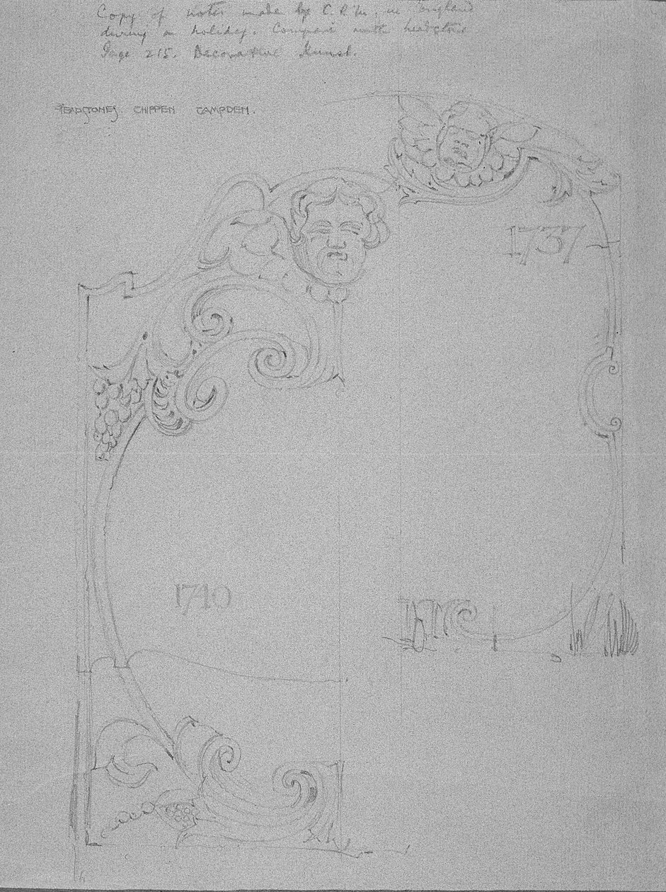 Mezar Taşları, Chipping Camden, Gloucestershire by Charles Rennie Mackintosh