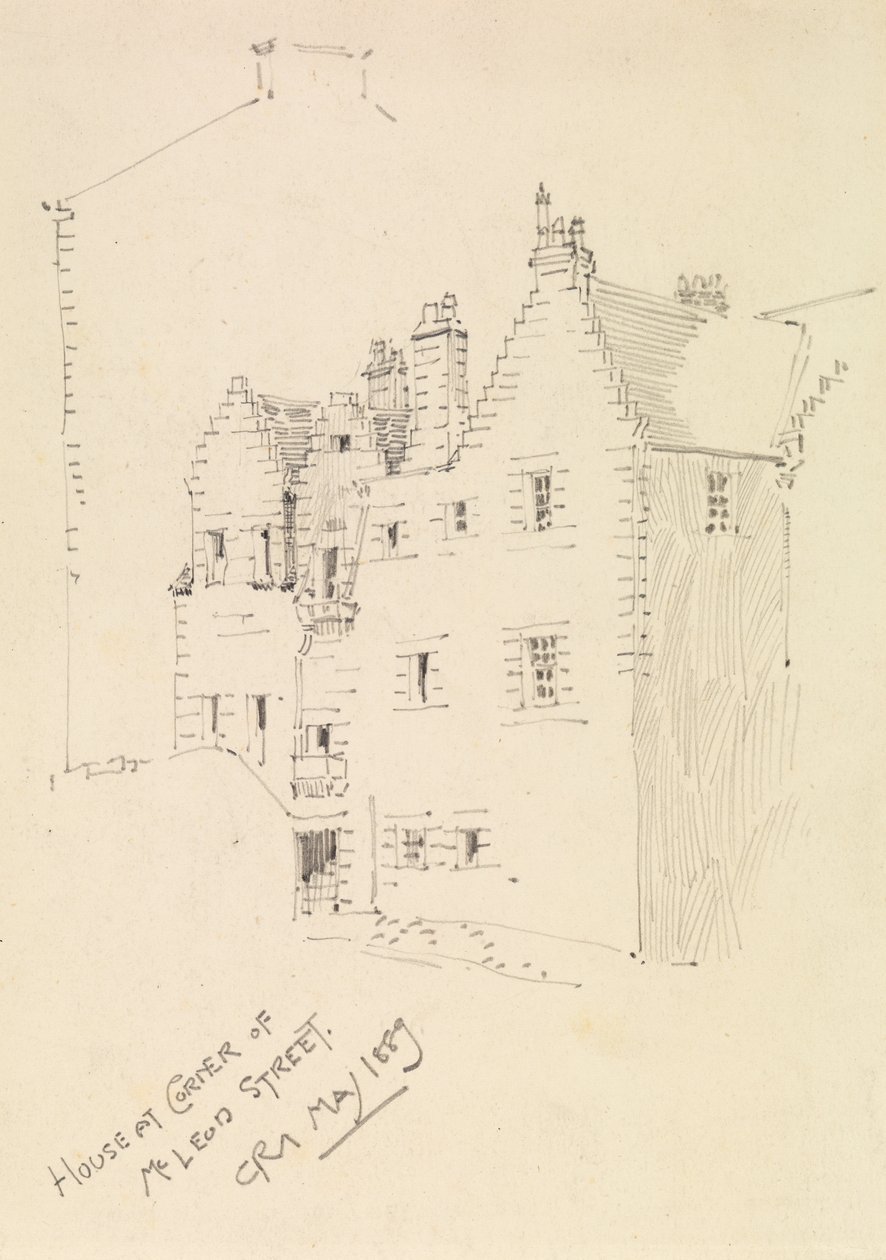 Mcleod Sokağının Köşesindeki Ev by Charles Rennie Mackintosh