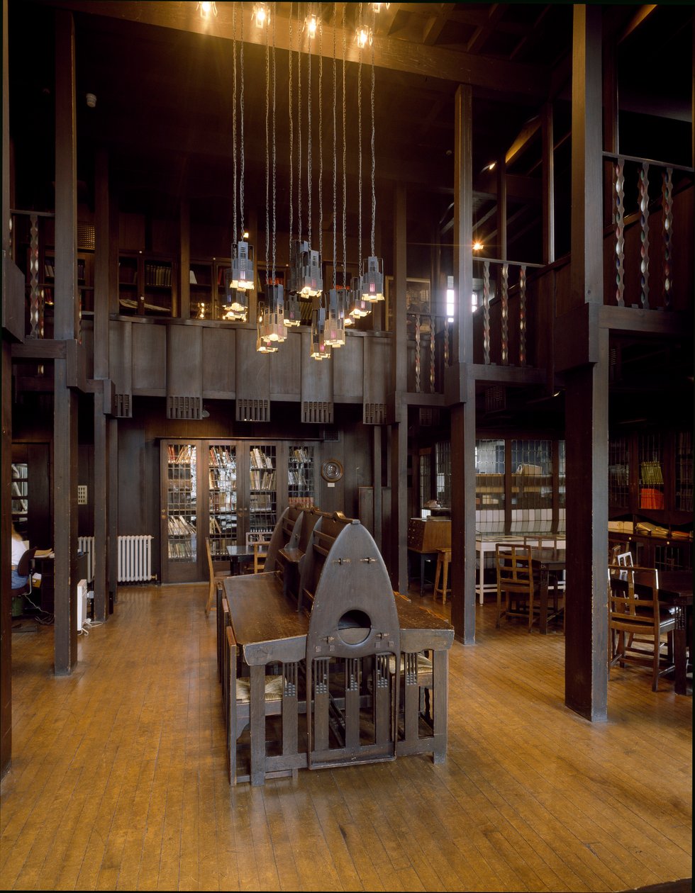 Mimar Charles Rennie Mackintosh (1868-1928) tarafından tasarlanan Güzel Sanatlar Okulu