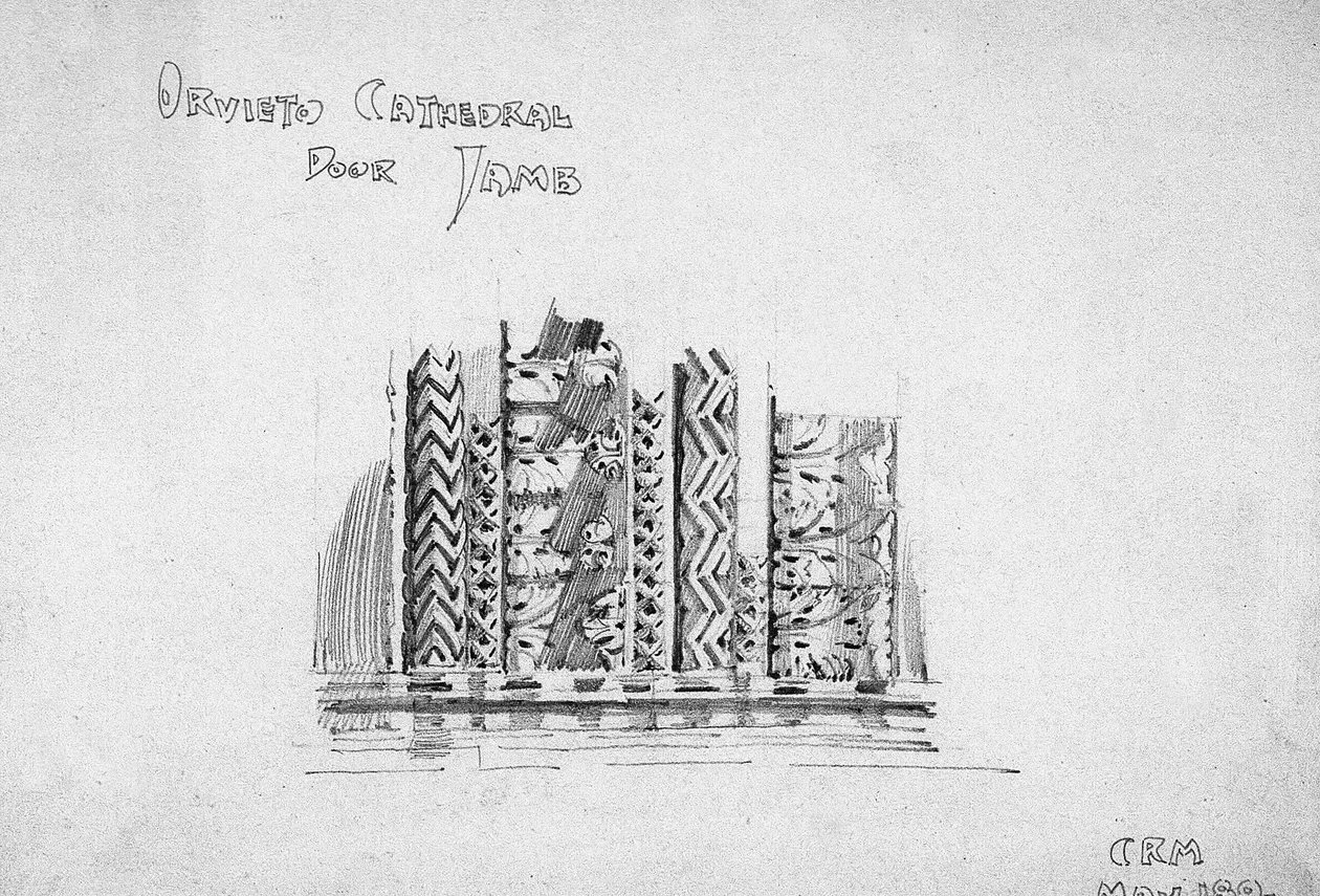 Orvieto Katedrali Kapı Sövesi, 1891 by Charles Rennie Mackintosh