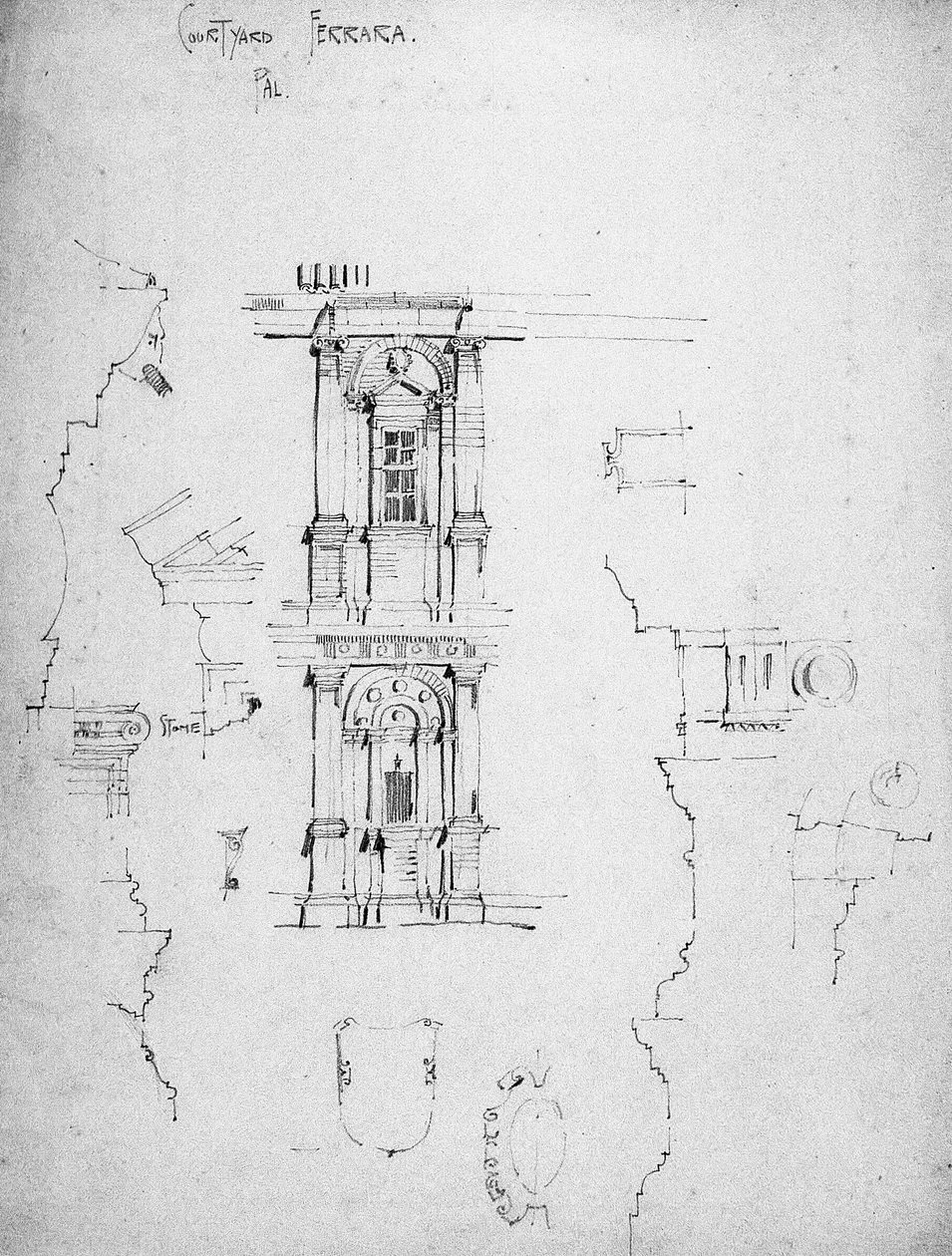 Saray Avlusu, Ferrara, 1891 by Charles Rennie Mackintosh