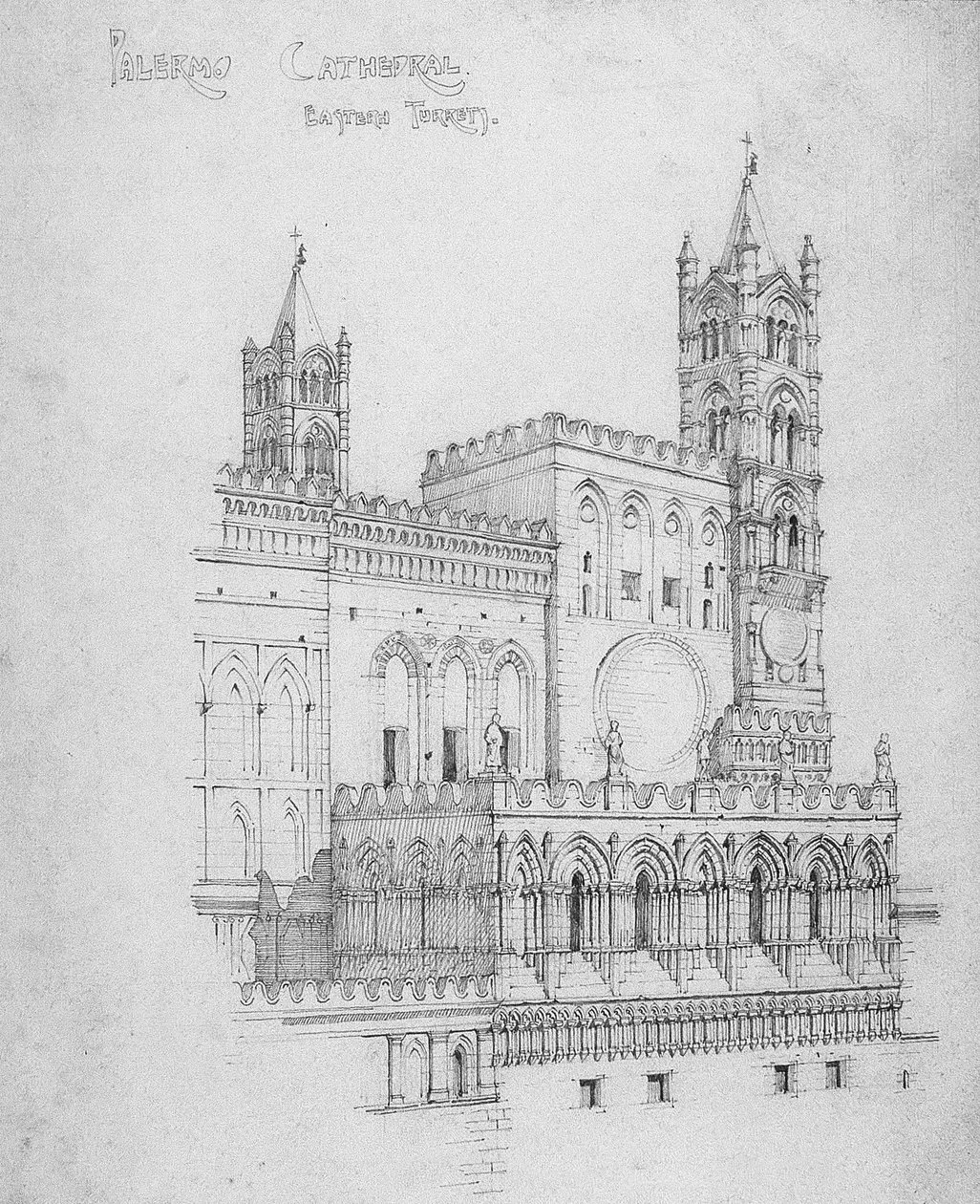 Palermo Katedrali, Doğu Taretleri, 1891 by Charles Rennie Mackintosh