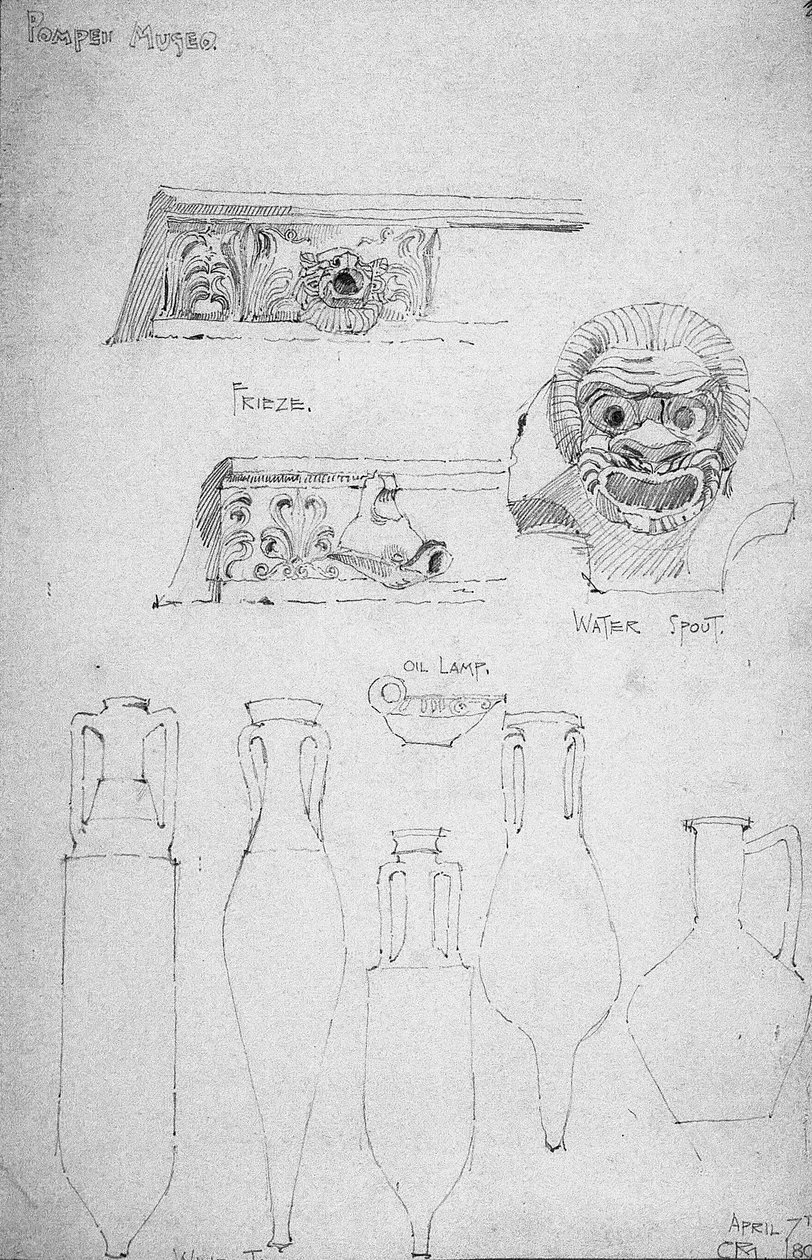 Pompeii Müzesi, 1890 [1891], Kalem by Charles Rennie Mackintosh