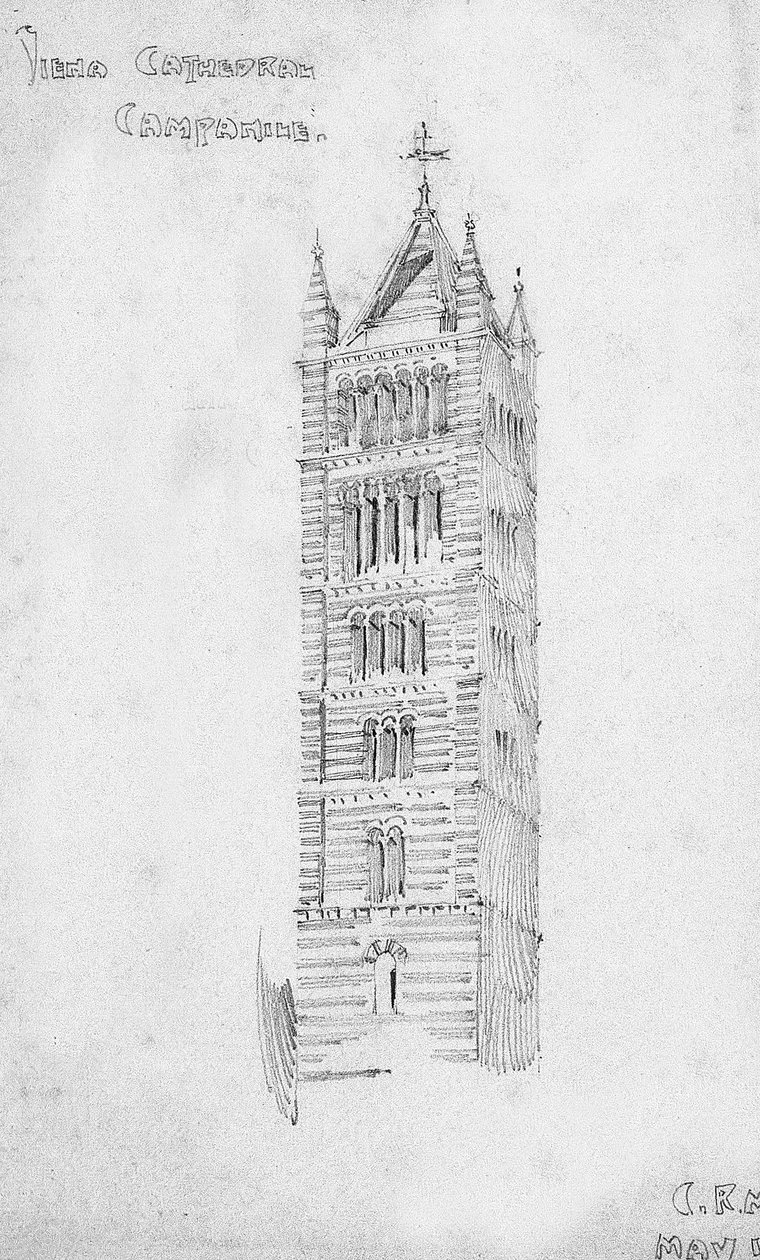 Siena Katedrali, Campanile, 1891 by Charles Rennie Mackintosh