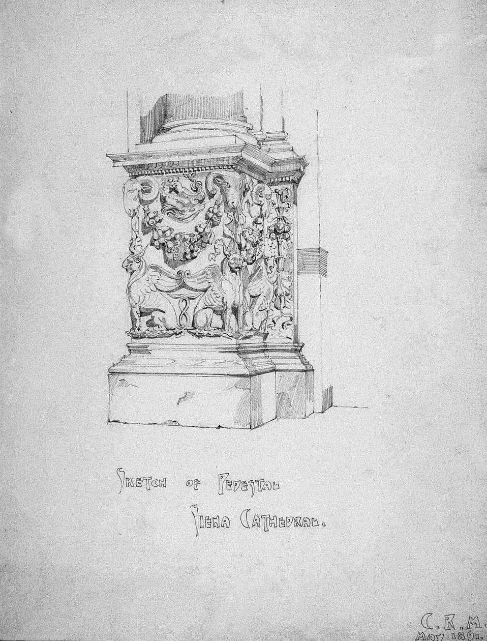 Kaide Kroki, Siena Katedrali, 1891 by Charles Rennie Mackintosh