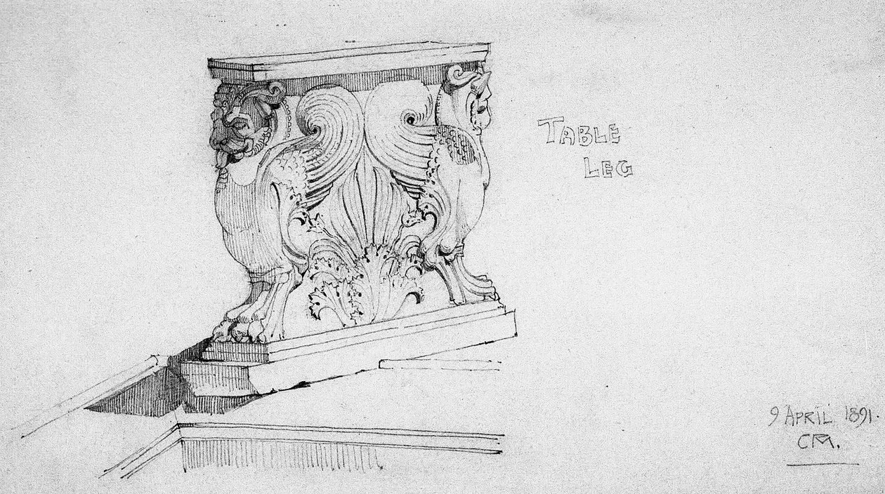 Masa Ayağı, 1891 by Charles Rennie Mackintosh