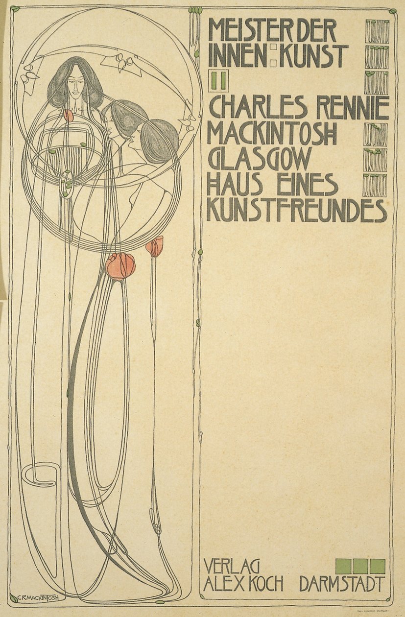 House of an Art Friend (Meister der Innenkunst II) için Başlık Sayfası, 1902 by Charles Rennie Mackintosh