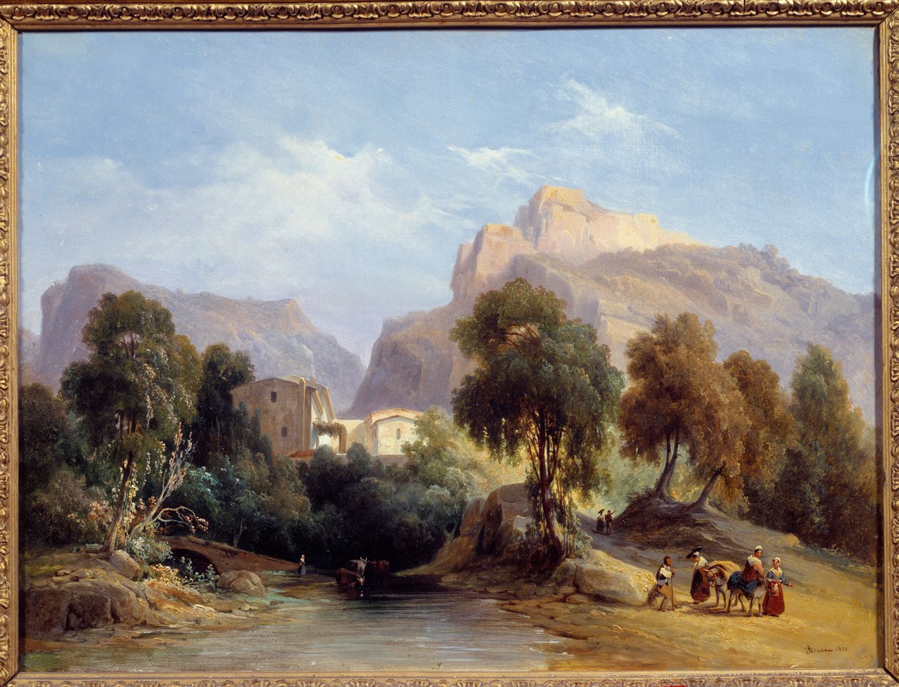 Charles Renoux (1795-1846) 1833 Aix en Provence, Musee Granet tarafından Saint Pons vadisinde bir kırtasiye by Charles Renoux