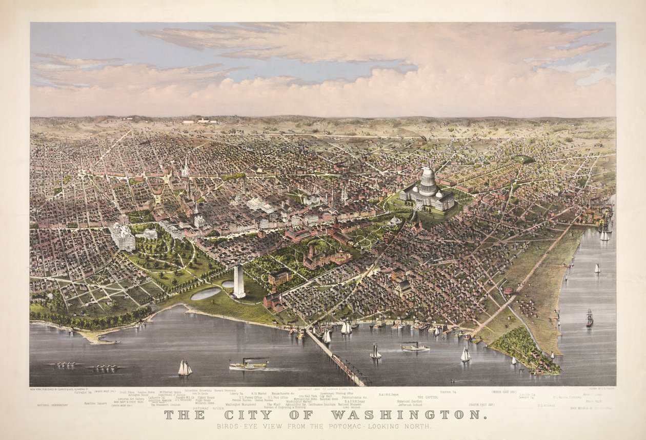 Washington Şehri, pub. 1876 by Charles Richard Parsons