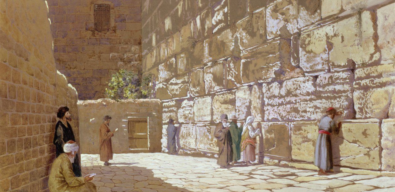 Ağlama Duvarı, Kudüs, 1872 by Charles Robertson