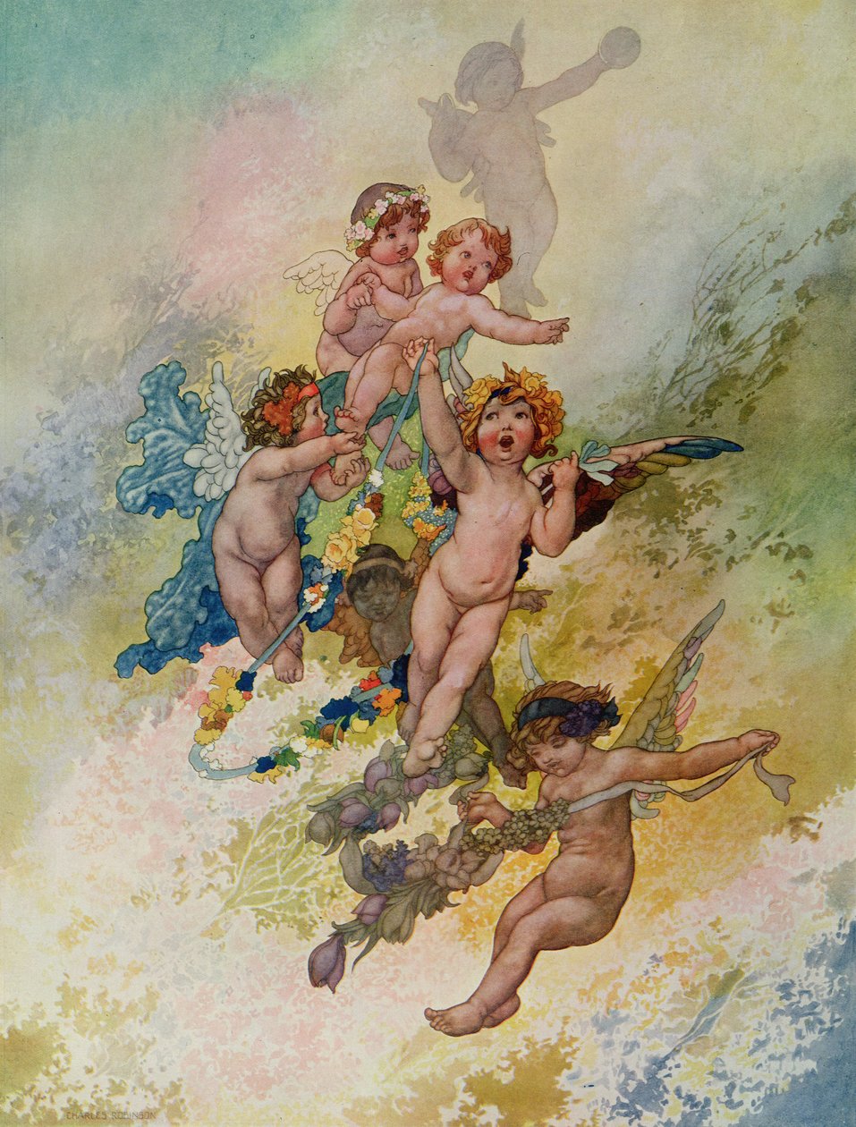 Spring from the Seasons 1920 Pears Annual için görevlendirildi by Charles Robinson