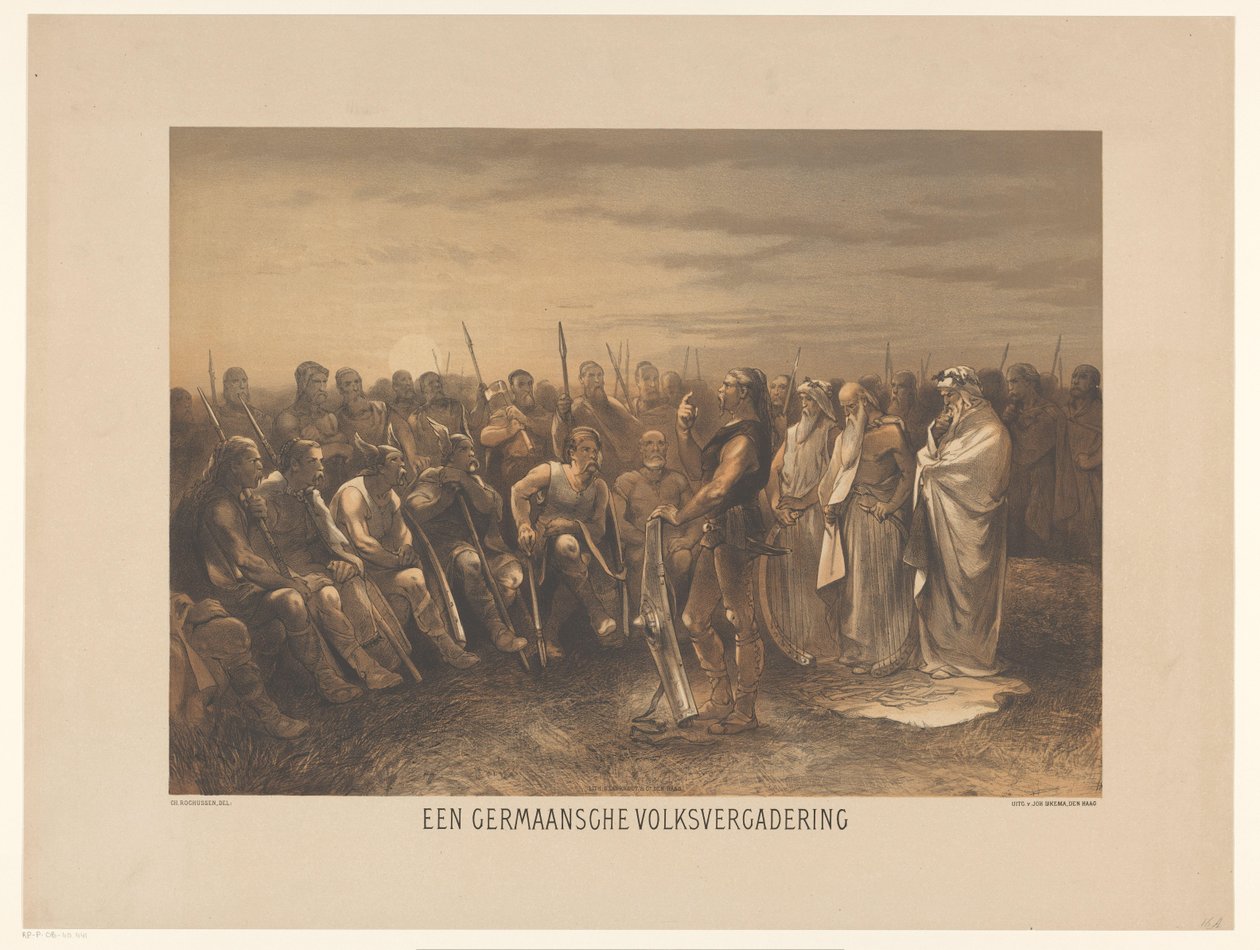 Germen Meclisi Bir Germen Halk Meclisi (nesne üzerinde başlık) Okul ve Ev için yirmi dört ulusal tarih plakası dizisi (dizi başlığı) by Charles Rochussen