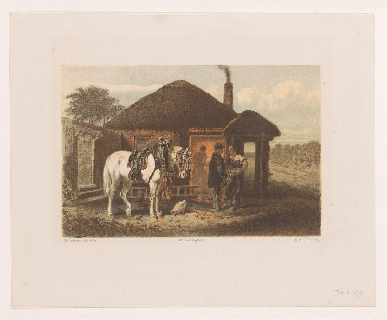 Adamla konuşmada nalbant by Charles Rochussen