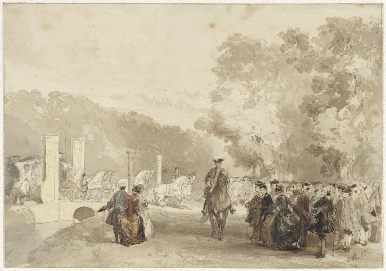 Prens'in Koçu, Huis ten Bosch'un garaj yolundan sürüyor by Charles Rochussen