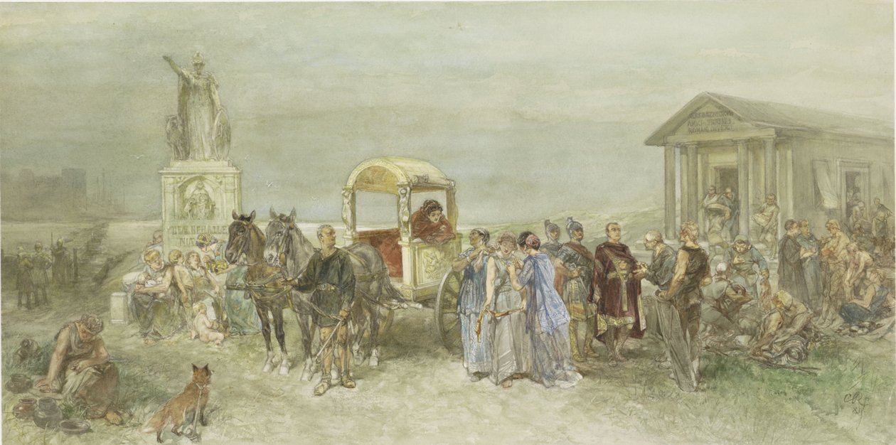Romalılar ve Batavians ile Pazar by Charles Rochussen