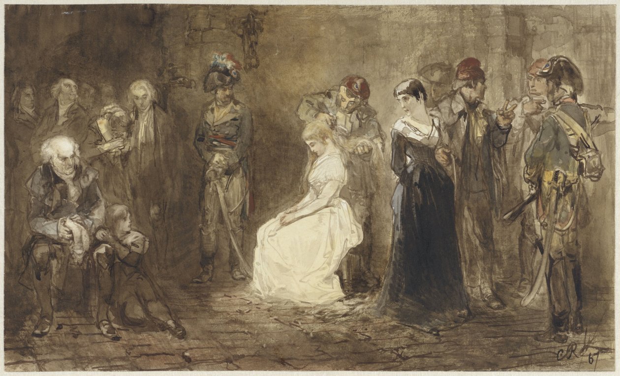Fransa Prensesi Elisabeth hapiste, 10 Mayıs 1794 by Charles Rochussen