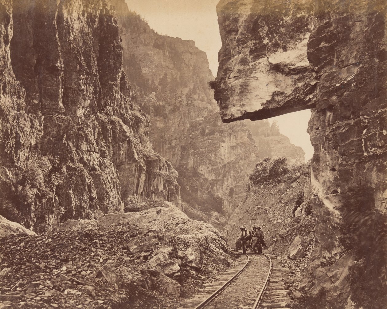 American Fork Kanyonu, yak. 1875. by Charles Roscoe Savage