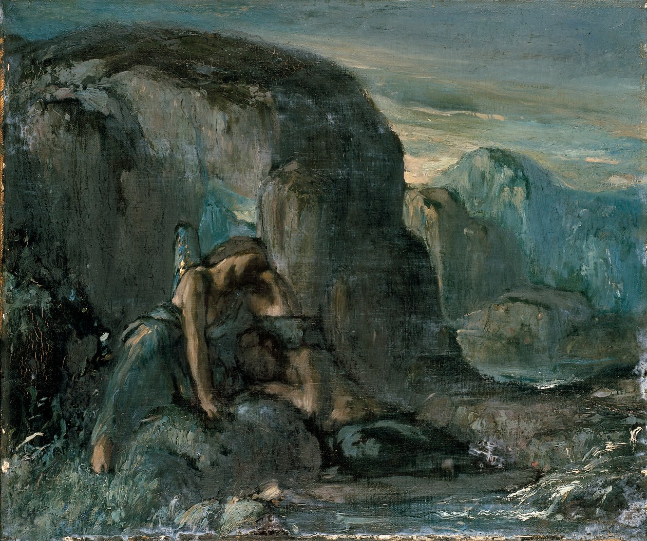 Tobias, 19. yüzyılın sonlarında Melek tarafından teselli ediliyor by Charles S Ricketts