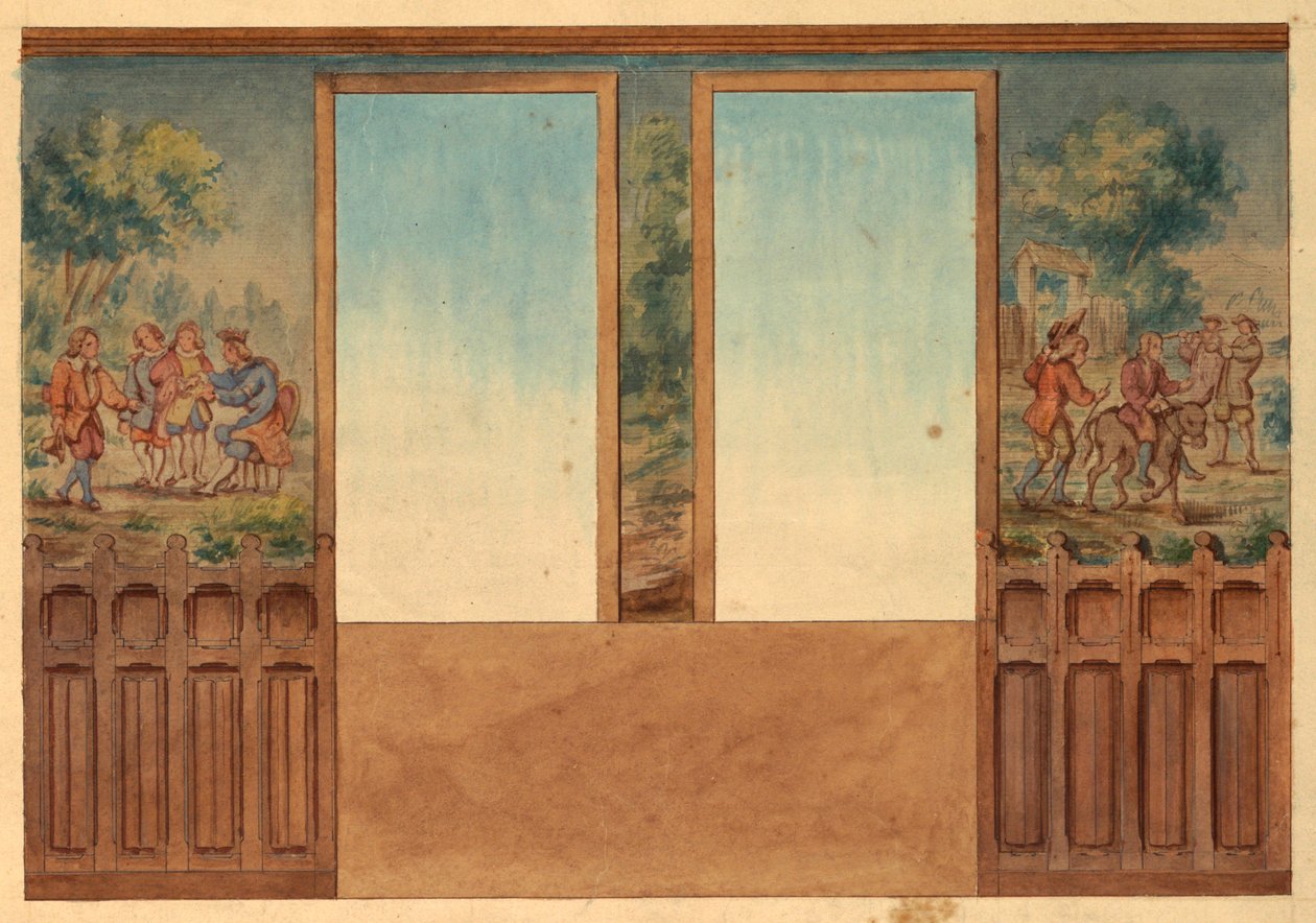 Merdiven Kısmı için Tasarım, Château-sur-Mer, Newport, Rhode Island by Charles Salagnad, French