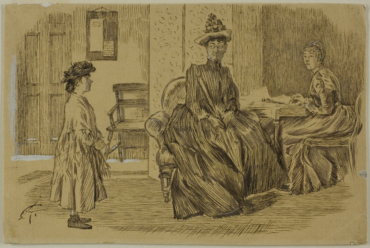 İstihdam Bürosunda by Charles Samuel Keene