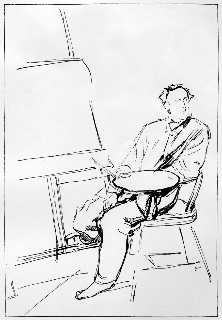John Everett Millais 1829-1896, İngiliz sanatçı, 1898. by Charles Samuel Keene