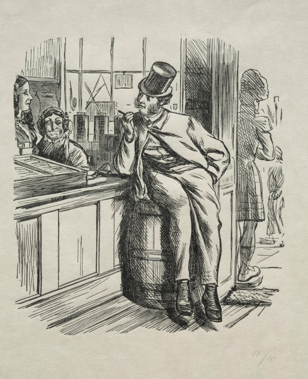 Bir Noel Zamanında Zengin Amcayı Öldürmenin Ne Getirdiği, 1865. by Charles Samuel Keene
