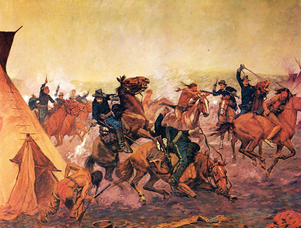 Şafakta Saldırı by Charles Schreyvogel