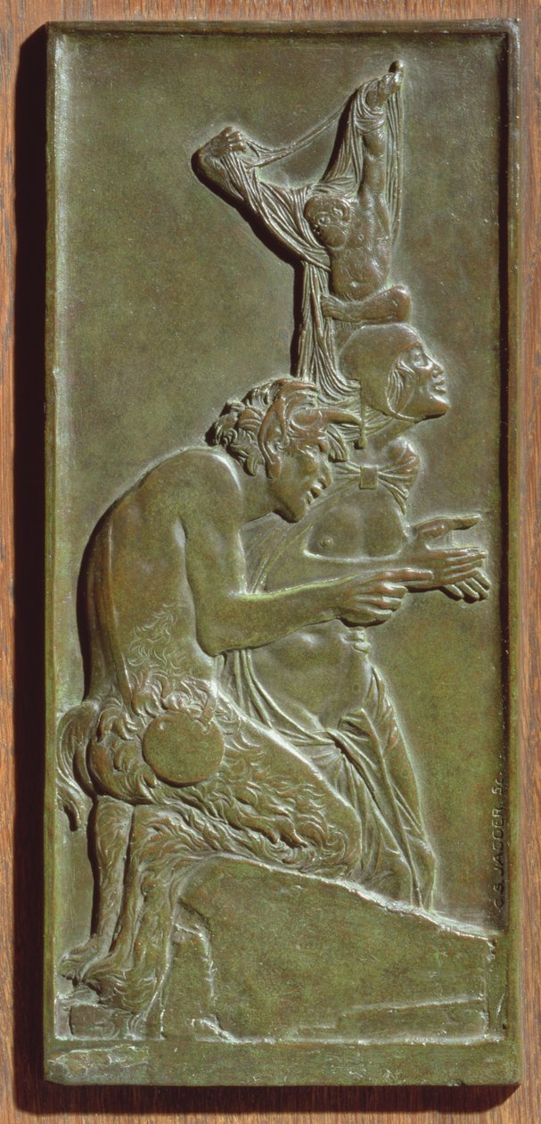 Nymph ve Satyr, c.1930 (bronz) (ayrıca bkz. 165266) by Charles Sergeant Jagger
