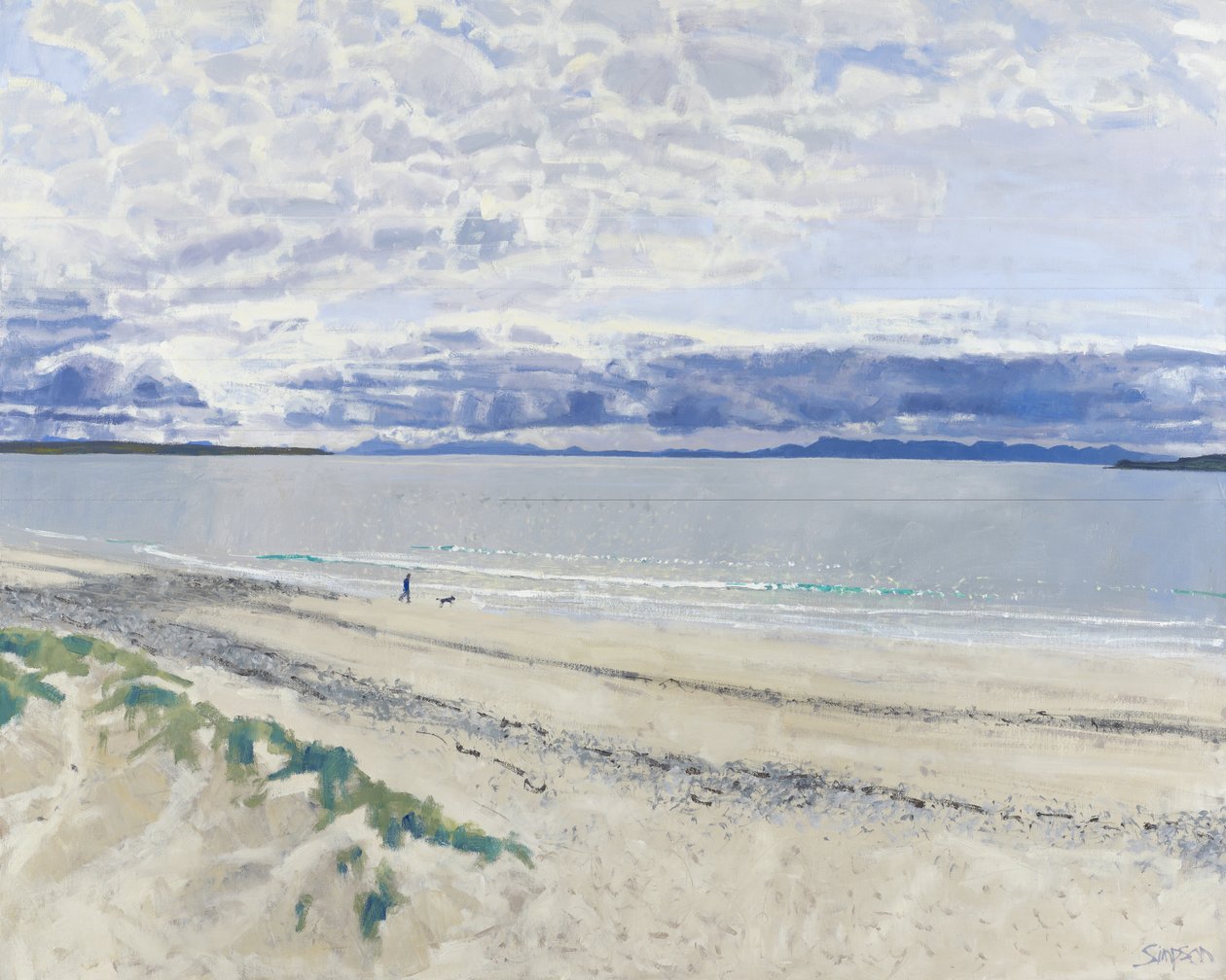 Yürüteç ve Köpek, 2012 (tuval üzerine yağlıboya) by Charles Simpson