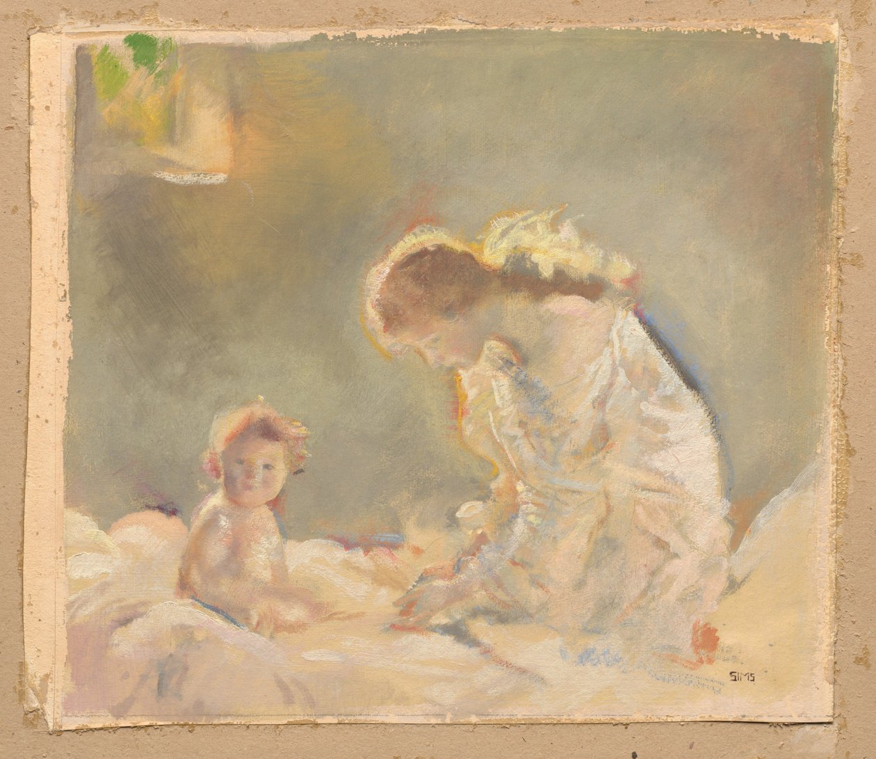 Çocuk İbadeti, c. 1926. by Charles Sims