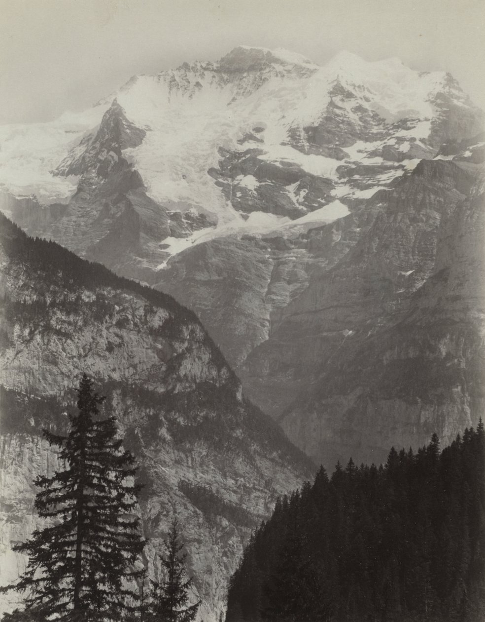 Jungfrau, Mürren, İsviçre'den görünüm by Charles Soulier