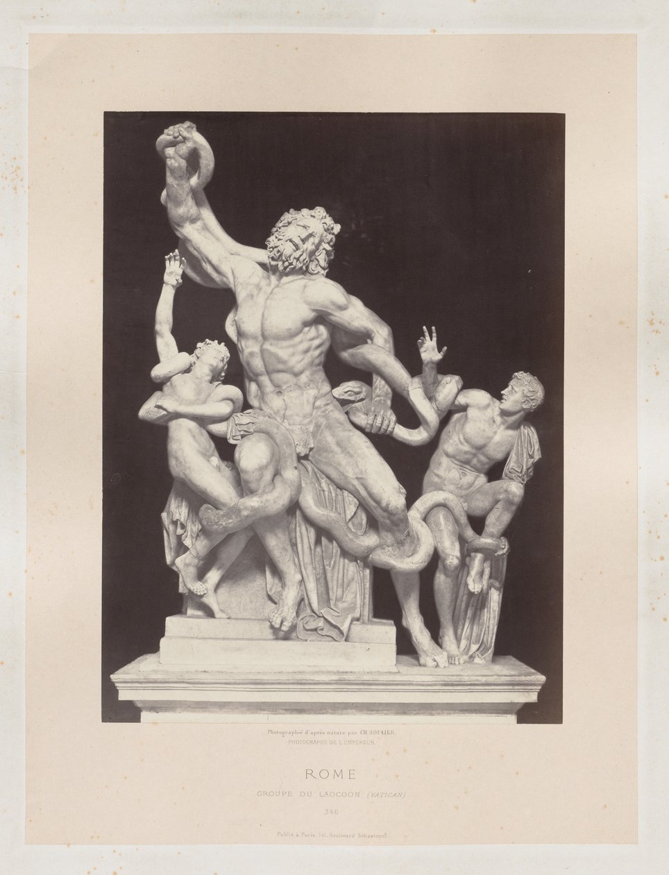 Roma: Laocoon Vatikan Grubu, c. 1860. by Charles Soulier