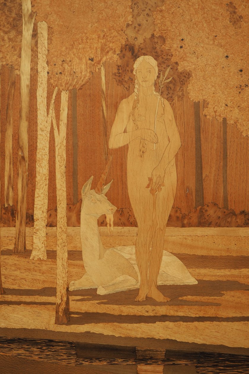 Leydi ve Tek Boynuzlu At by Charles Spindler
