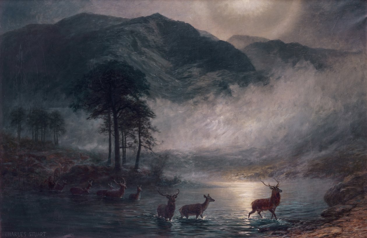 Nehir Geçişi (tuval üzerine yağlı boya) by Charles Stuart